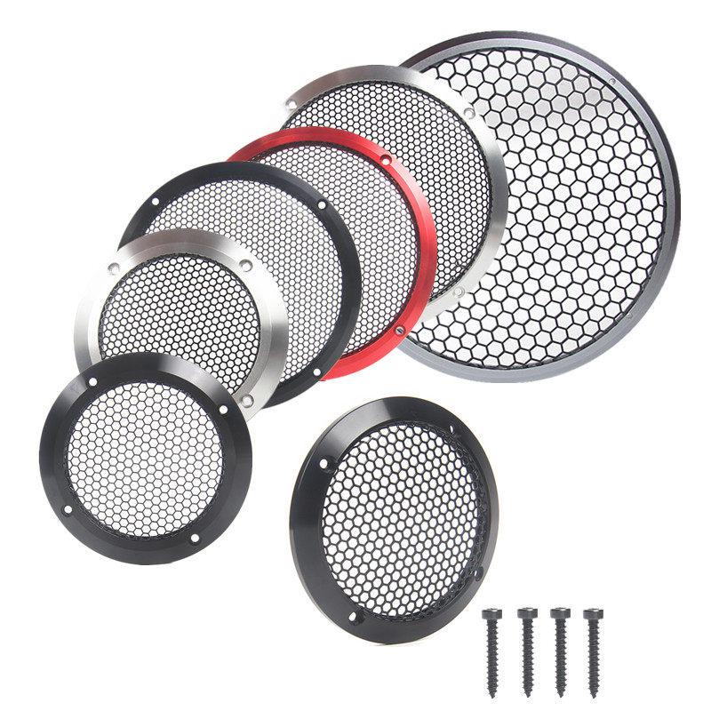 1.5-6.5 inch Car Speaker Aluminum Mesh Cover - A-pillar Protective Decorative Frame