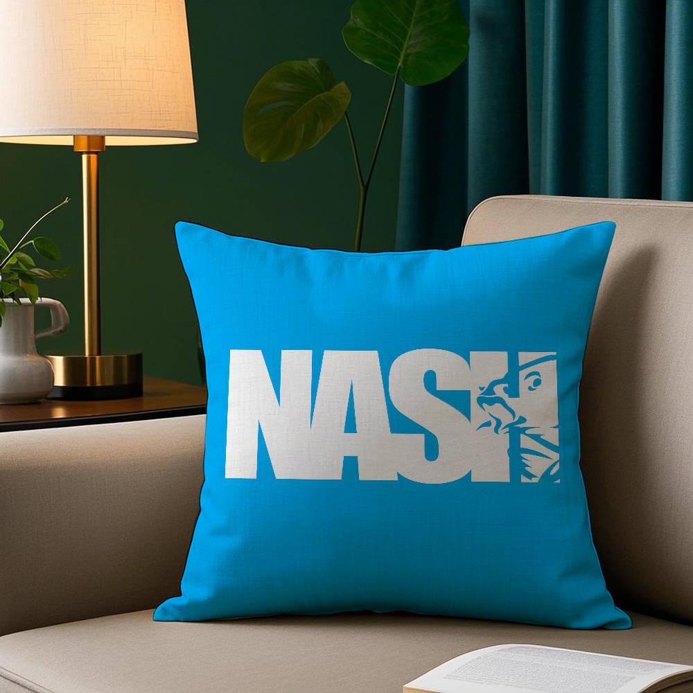 NNash Fishing logo Pillow Case Short Plush Print Cushion Cover Square Throw Pillow Covers Sofa Home Decor
