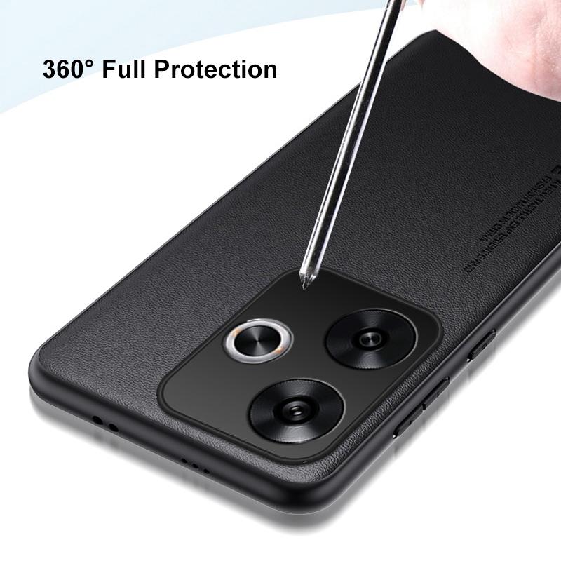 Luxury PU Leather Case For Xiaomi Poco F6 5G Back Cover Silicone Shockproof Full Protection Phone Case For PocoF6 Redmi Turbo 3