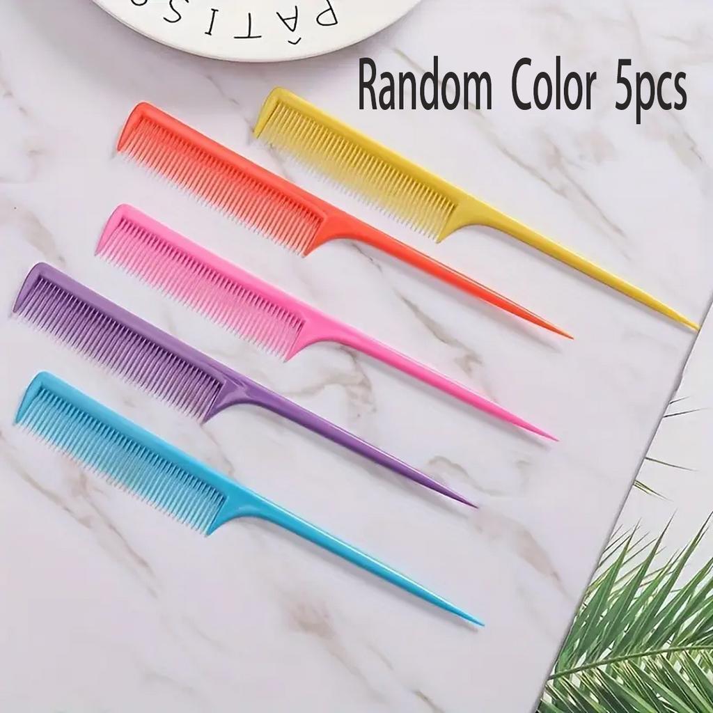 Rat Tail Comb Picking Comb Plastic Hairdressing Comb Anti-static Hair Styling Comb For Barber Salon Home Use