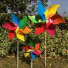 2pcs PVC Six Leaf Pinwheel Windmill 30cm Wind Windmill Wind Spinner  Garden Yard Party Decoration