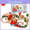 Wooden Puzzle Train Track Set For Children With Realistic Design And Educational Fun