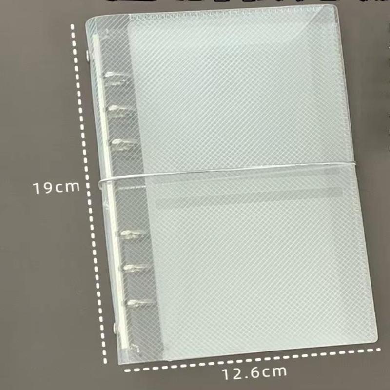 M5 A6 Diagonal Pp Three Fold Pp Loose Notebook Cover Mini Portable Sticker Small Card Po Storage Ledger