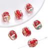 1pc/bag Christmas Series Glazed Colored Hand-Painted Beads DIY Bracelet Necklace Earrings Jewelry Accessories