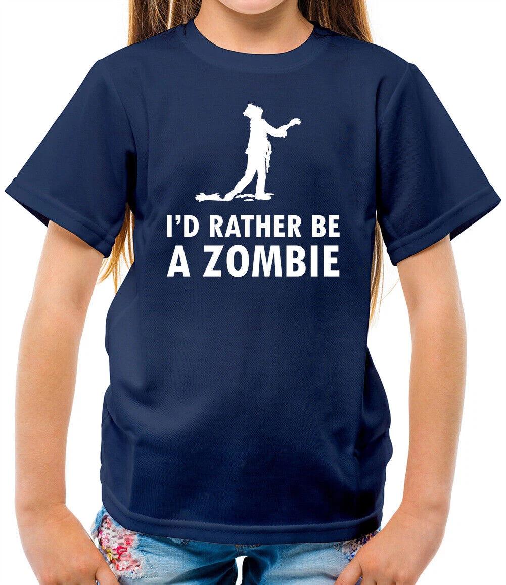 

I d Rather Be A Zombie - Kids T-Shirt - Zombies Halloween Monster 160