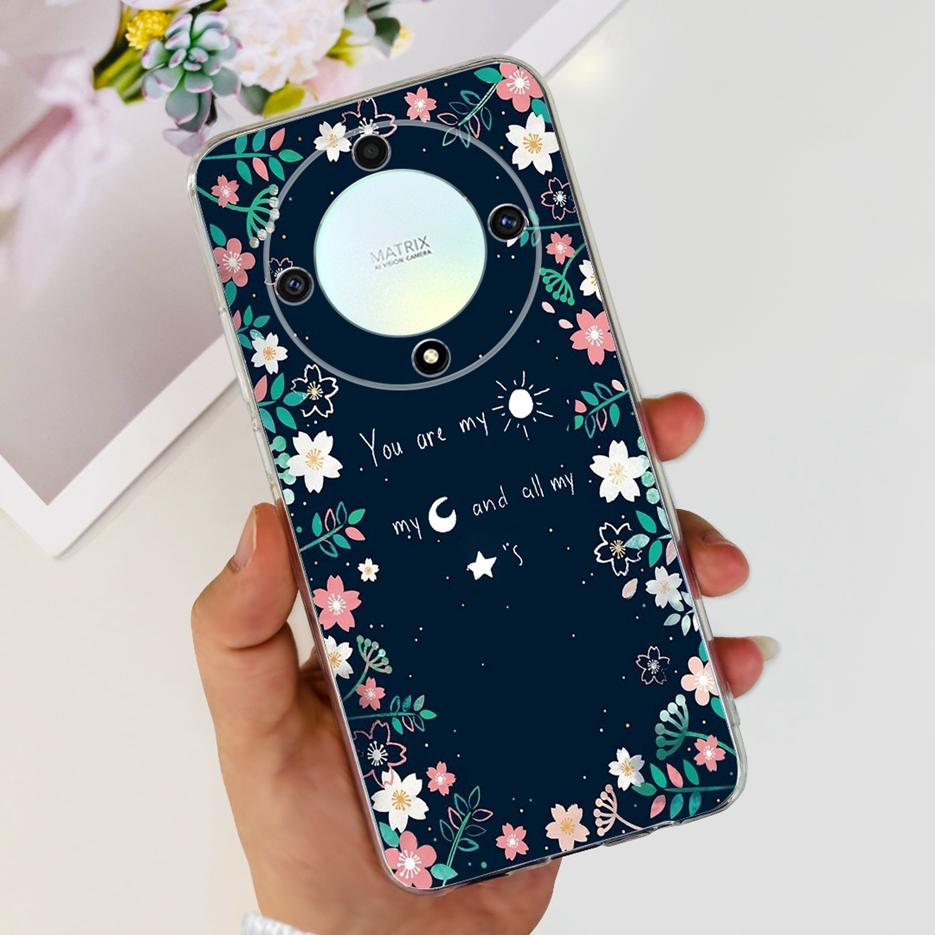 For Honor X9b 5G Case ALI-NX1 Cute Cat Butterfly Painted Cover Soft Silicone Phone Cases For Honor X9b X 9b HonorX9b Soft Fundas