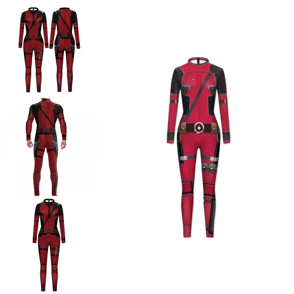 Combinaison Cosplay Marvel Deadpool Et Wolverine Avec Impression Numérique 3D Pour Halloween Anime Jeu de Rôle