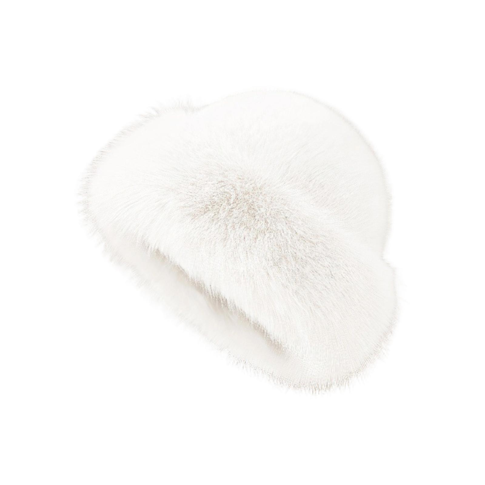 

Faux Trimmed Winter Fashion Hat, Stylish And Warm Outdoor Hat. One Size білий