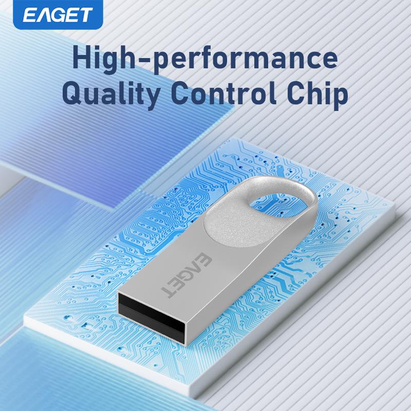 EAGET Mini USB 2.0 Flash Drive Pen Drive High-Speed Portable Keychain Flash Pen Drive Durable USB Memory Stick for PC/Laptops