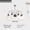 Mid-Century Minimalist Pearl Magic Bean Chandelier: French Cream Design for Living Room, Bedroom, or Restaurant Lighting.