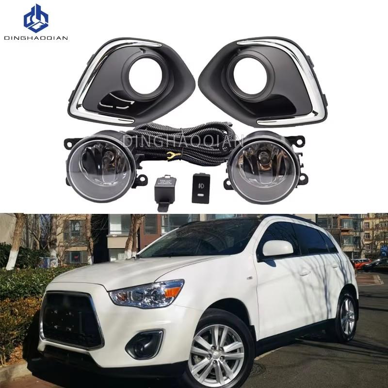 Fog Lights For Mitsubishi ASX RVR Outlander Sport 2013-2015 Fog Light Headlight Foglights Grille wires Wiring Harness Switch Kit