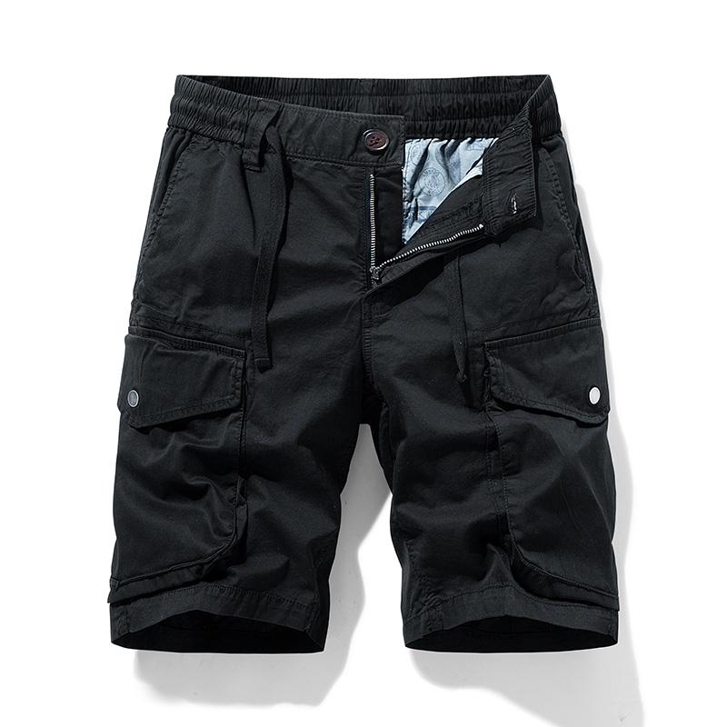 

JAYSCE мужские летние шорты-карго большого размера в стиле милитари с карманами, тактические капри для отдыха на открытом воздухе, спортивные шорты Amikaki 28 чёрный