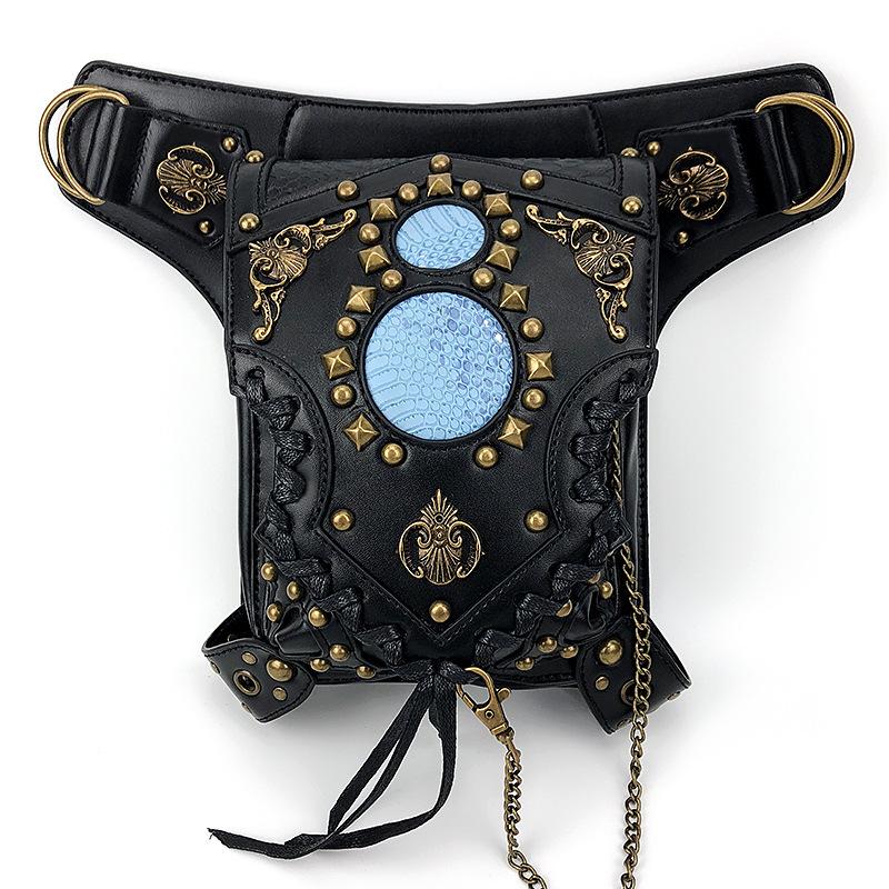 Fashion Wis Steampunk Shoulder Oblique Straddle Bag Chain Bag Women S Fanny Pack Men S Trend