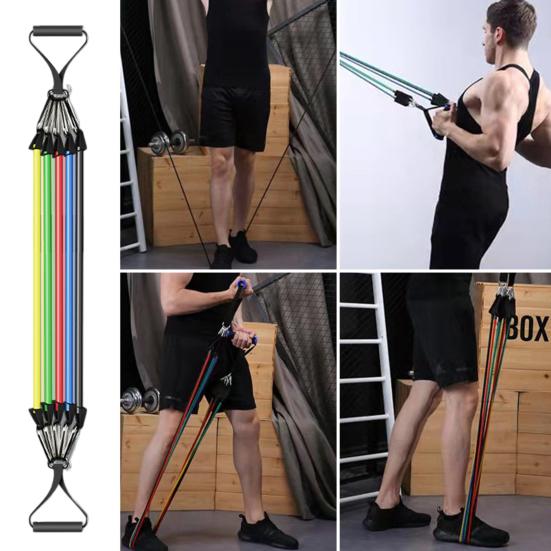 11 Pcs Resistance Bands Set Stretch Exercise Bands with Handles Home Gym Workout Bands Up To 100lbs for Physical Therapy Strength Training