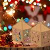 6 Pcs Christmas Gift Boxes Reusable Hollow Design Paper Candy Box