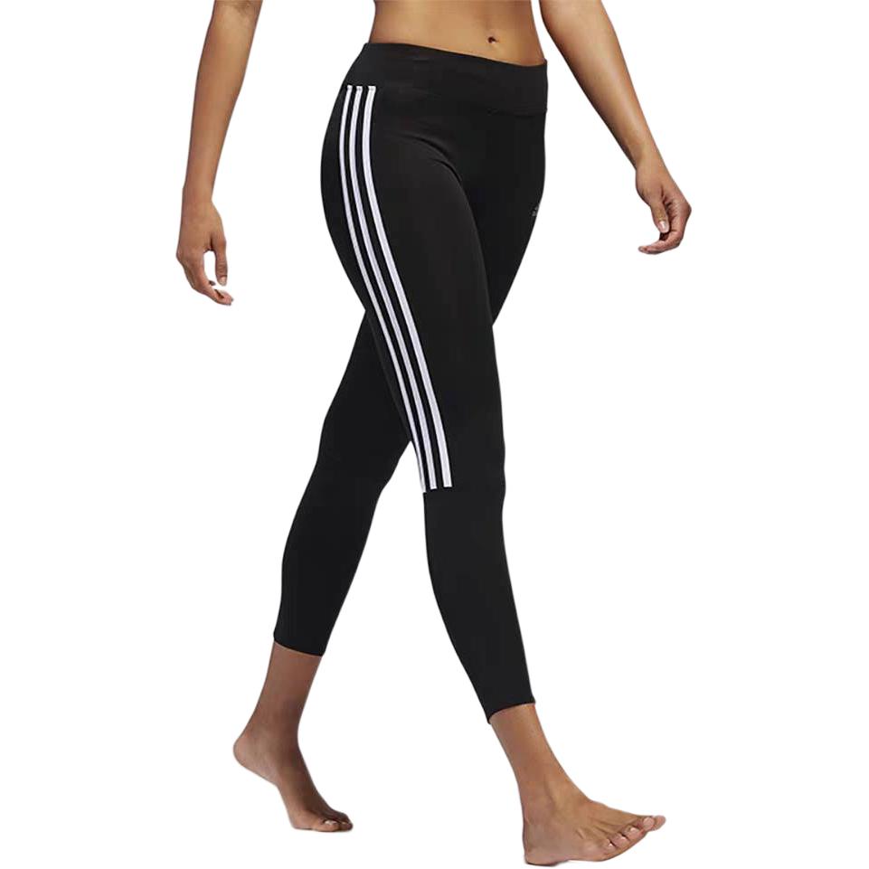 adidas Pantaloni lunghi sportivi casual da esterno a righe con stampa logo da donna neri CZ8095