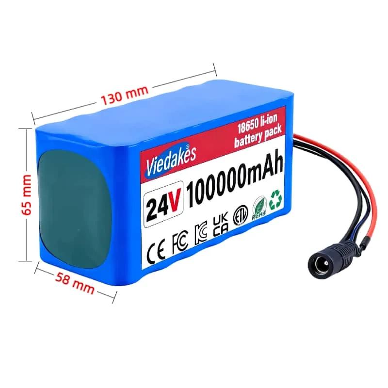 High Capacity 24V 100Ah Rechargeable Battery 7S3P Lithium Battery With Charger 24v Battery For Wheelchair with BMS Protection