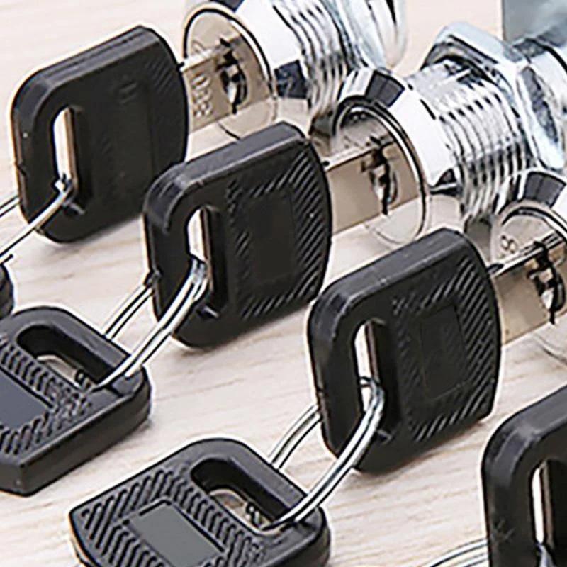 2 Stück Klassisches Sicherheitsschloss Metallzylinder Schrank Spind 16 20 25 30 mm Nockenverriegelung mit Schlüsseln Robuster Briefkasten Schublade Sicherheit