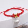 Handmade on the run princess bracelet Xiaohongshu same style Snow White bell bow woven hand rope gift female