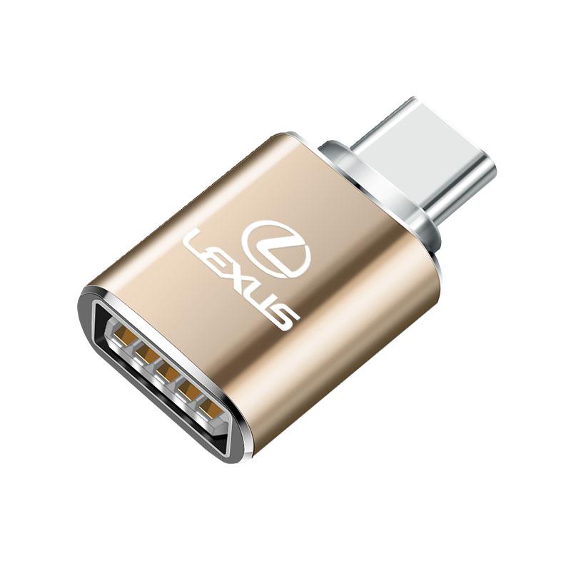 BSAT7 Type C OTG Male To USB Female Adapter Converter Connector For Lexus F SPORT GX460 Ct200h IS250 ES 220D IS200 Fsport GS GX IS LS