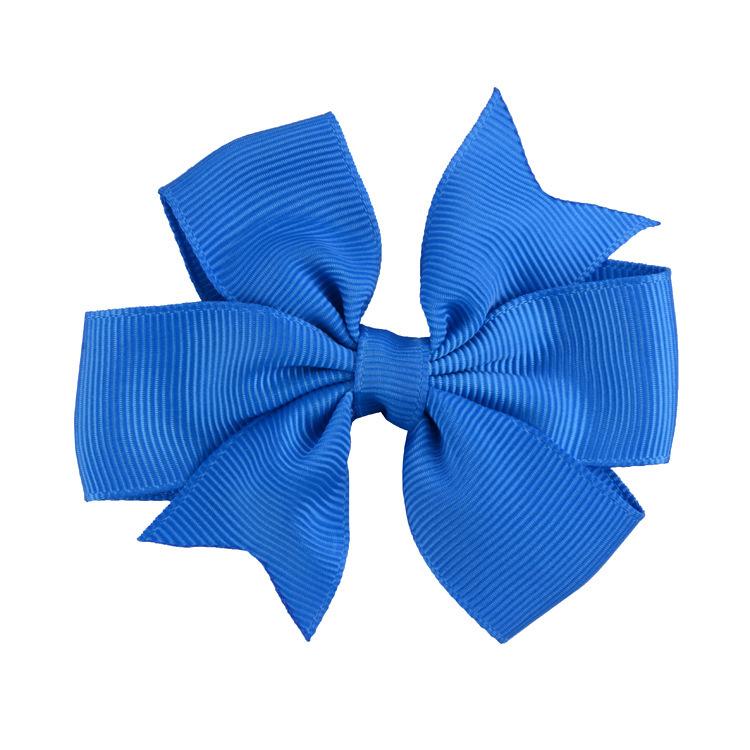 8x8cm 1PC Solid Color Grosgrain Ribbon Bows Clips Hairpin Girl's Hair Bowties Boutique Hair Clip Headwear Kids Hair Accessories