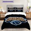 Set Tre Pezzi Spirito Dinamico del Basket New York Knicks(1 * copripiumino + 2 * federa, senza nucleo)Morbido e confortevole