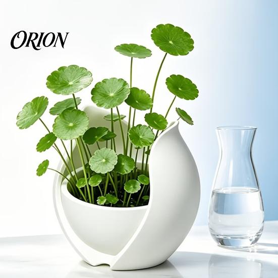 Minimalist White Planter Tulip Flower Shape Planter, 3D Printed Decorative Pot, Stable Desktop Pot Modern Plant Container for Home Office Desk