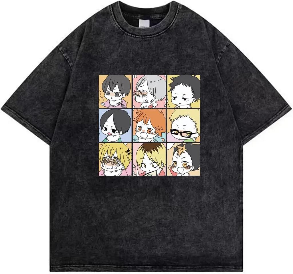 Japanese Hot Anime Gothic T-Shirt Anime Aesthetic Oversized Unisex Hot Product Soft High Quality Washed Vintage Loose Retro Soft