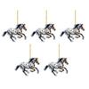 Yousheng 2D Horse Car Rear View Mirror Charm Acrylic Christmas Tree Hanging Pendant Auto Mirror Accessories for Women Girls