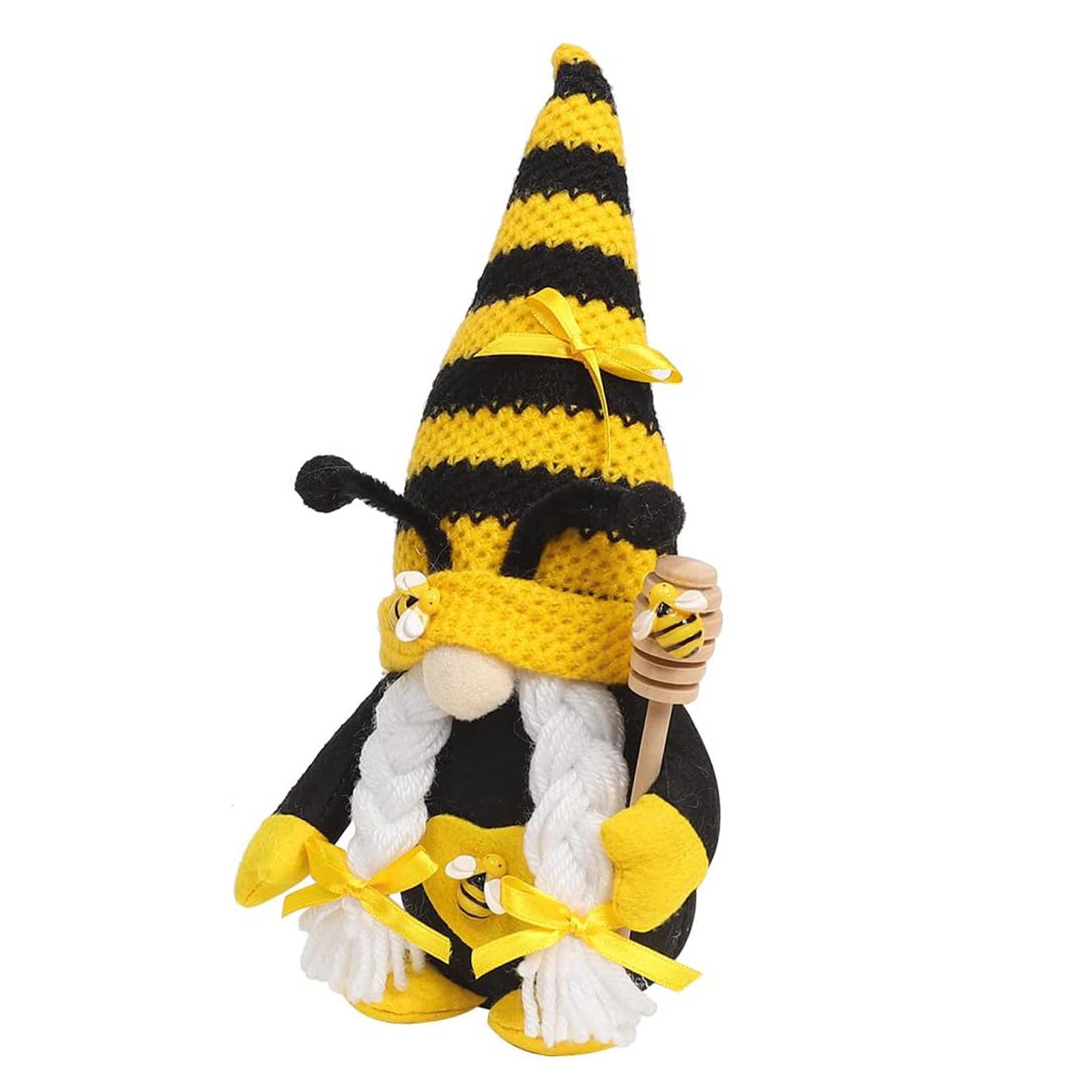 New Bee Festival Sunflower Gnome Window Decoration Doll