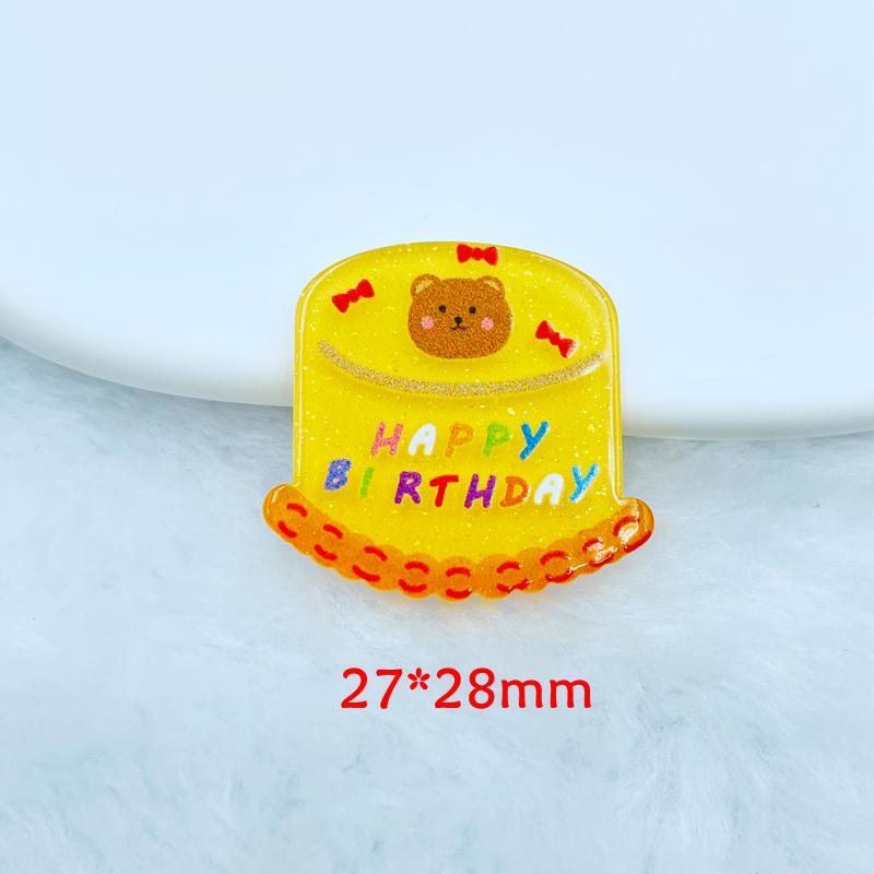 10 New Kawaii Cartoon Cake Series Acrylic Flat Diy Crafts Scrapbook Hair Bow Center Accessories Embellishment A89