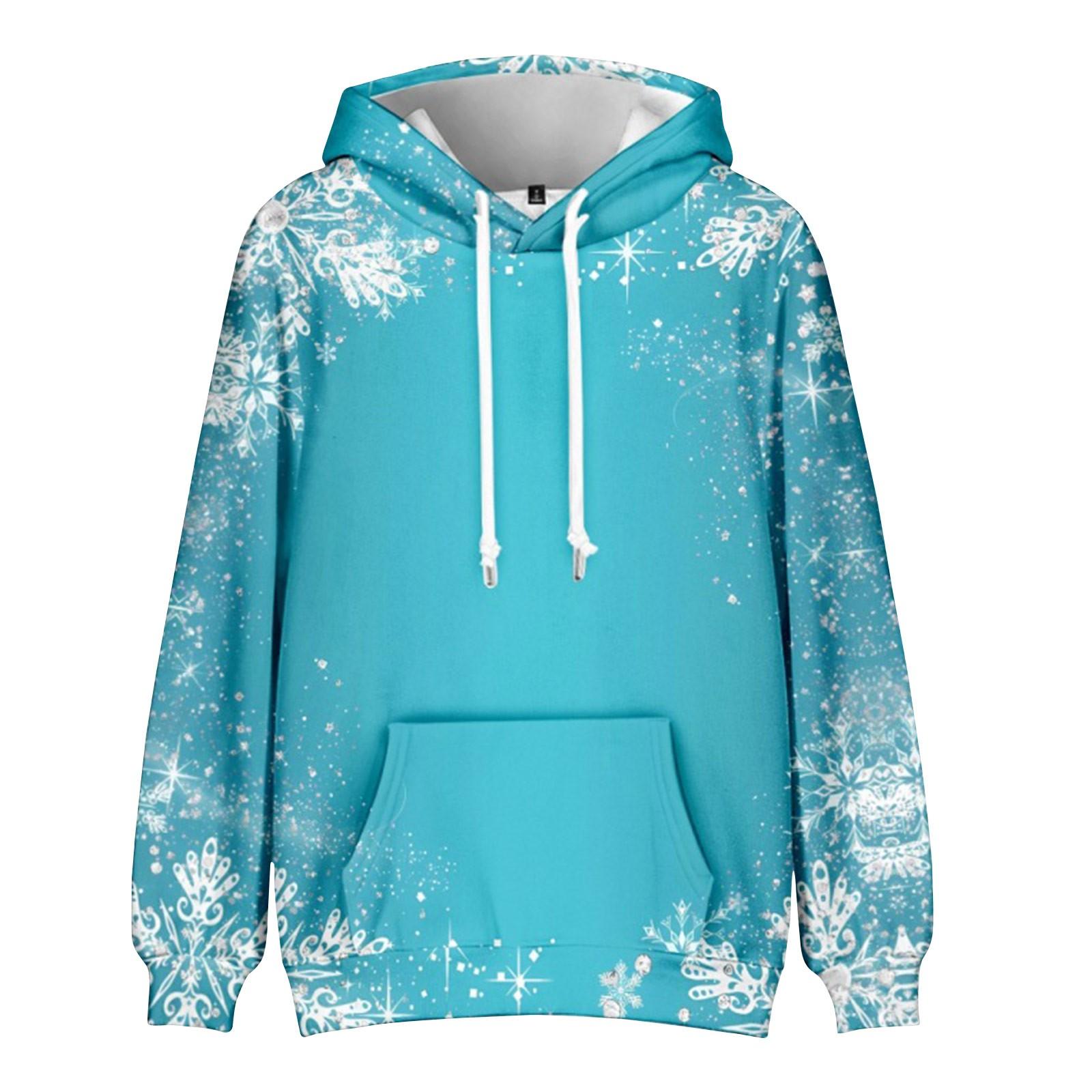 

Мужская свободная толстовка с капюшоном с рождественским принтом, мужская повседневная модная спортивная толстовка XXXXXXXL белый