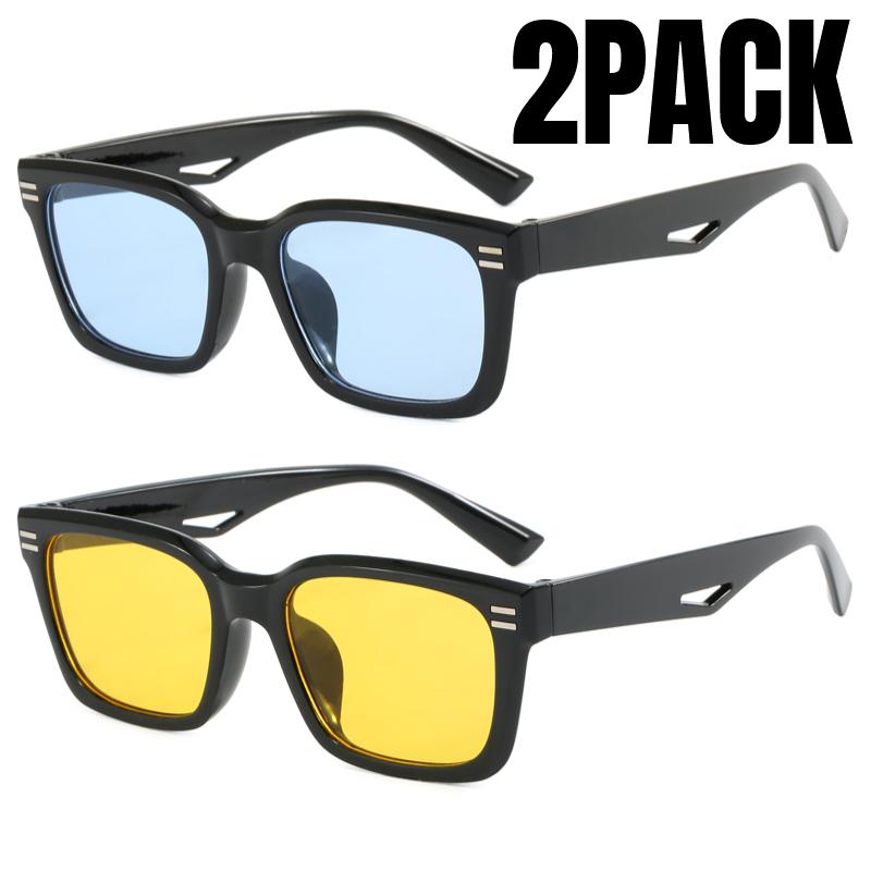 1/2PACK Luxury Square Sunglasses Women Big Mirror Shades Female Fashion Sun Glasses Oculos De Sol