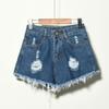 Baggy Jean Shorts Women Summer Big Size Holes To Thin Rough Edge Wide Leg A-line Hot Pants Women