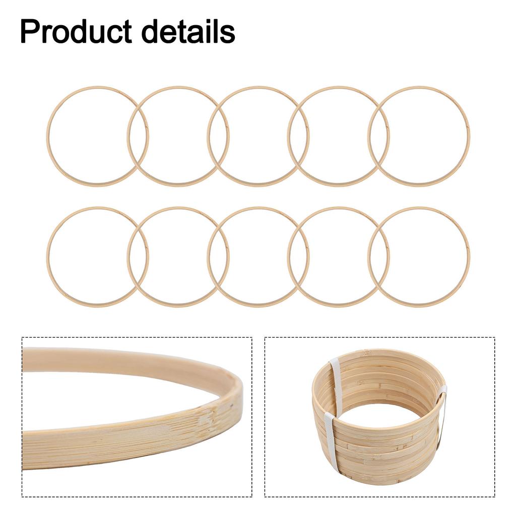 As Picture Show Beautiful Flower Wreaths Creative DIY Craft Crafts Wooden Rings Cloth Lightweight Natural Culm Wooden Rings