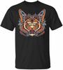 Vintage Japanese Cat Tiger Anime Black, Navy T-Shirt S-5XL Short-Sleeved Tee Shirt
