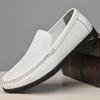 New Genuine Leather Men Casual Shoes Luxury Brand Mens Loafers Moccasins Breathable Slip On Black/white Driving Shoes Size 36-46