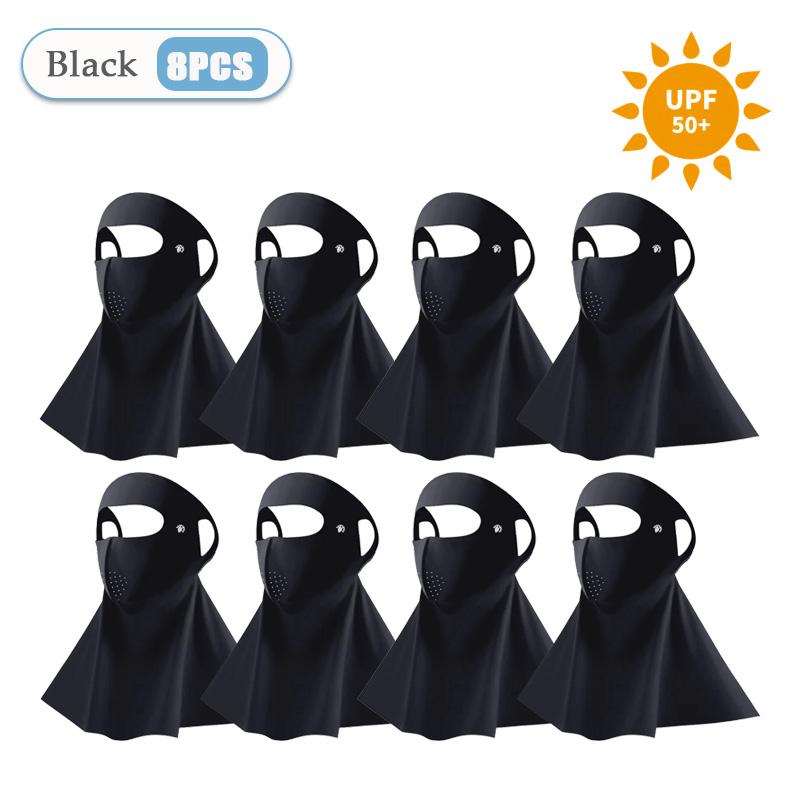 1-10PCS 3D Ice Silk Sun Face Mask Women UV Protection Cooling Breathable Dustproof Balaclava for Outdoor Sports Cycling