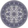Tappeto Rotondo Orientale Vintage Classico Motivo Floreale Etnico Morbido Antiscivolo Lavabile per Soggiorno Decorazione Casa