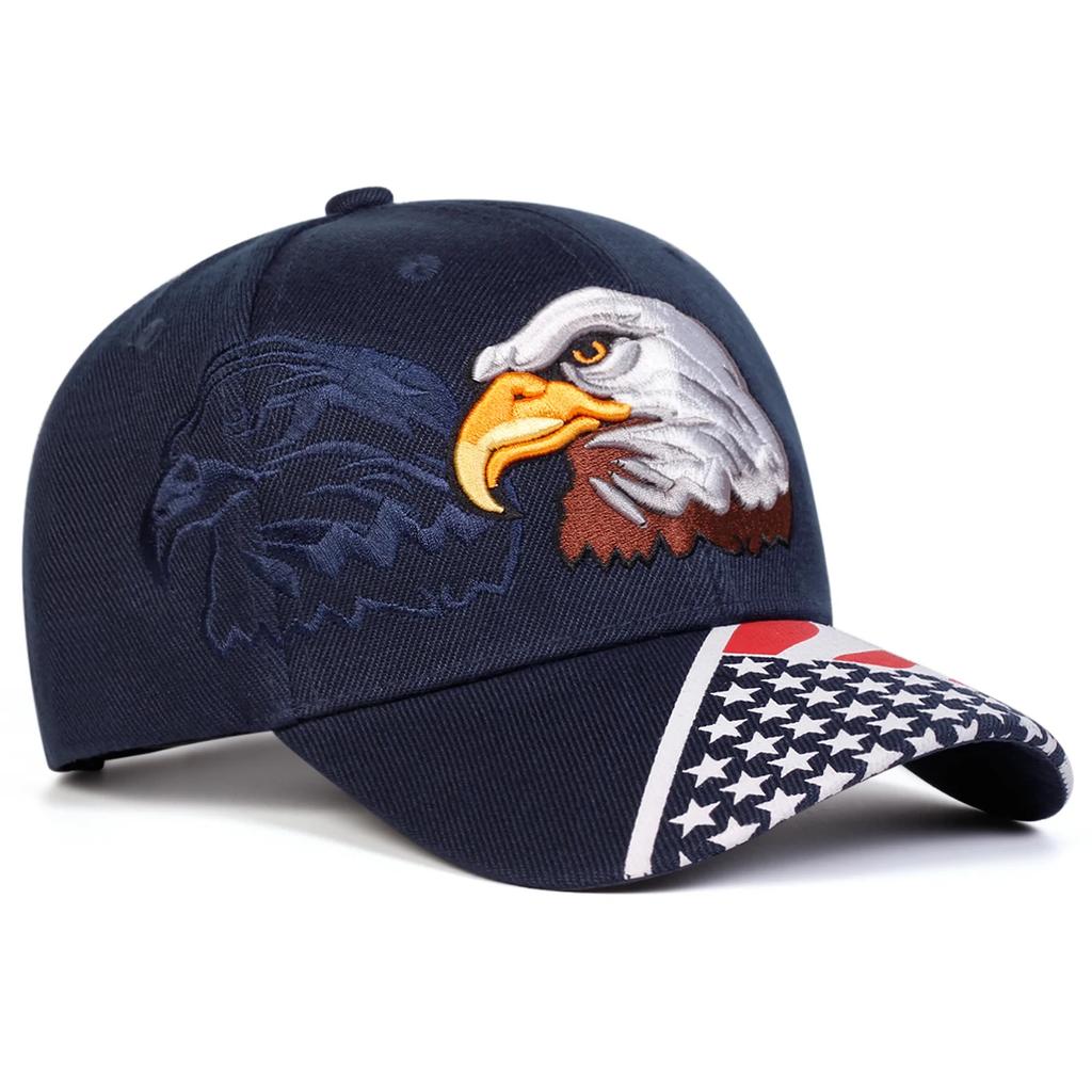 Unisex Adler Stickerei Baseballkappen Frühling Herbst Outdoor Verstellbar Lässig Hüte Sonnenschutzmütze Sportkappe