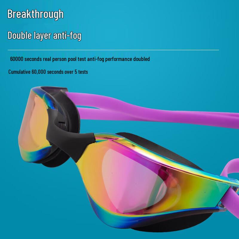 WEZHO Adult Anti-fog Electroplated Racing Goggles