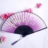 Vintage Bamboo Silk Women's Folding Fan - Portable Dance Gift