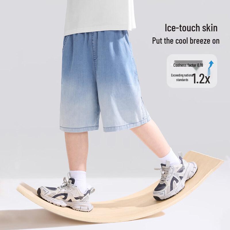 Jungen Washed Gradient Kühl-Gefühl Denim Shorts