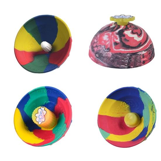 Stress Relief Bounce Bowl Toy Rubber Bouncing Bowl Fidget Toy Anti-anxiety Colorful Jumping Bowl Toy Party Favors