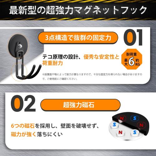 Large Magnetic Hooks, Super Strong, Large Magnetic Clips, Garage Double Hooks, Suitable for Kitchen, Refrigerator, Wall Mounting, and Office Use, Comp