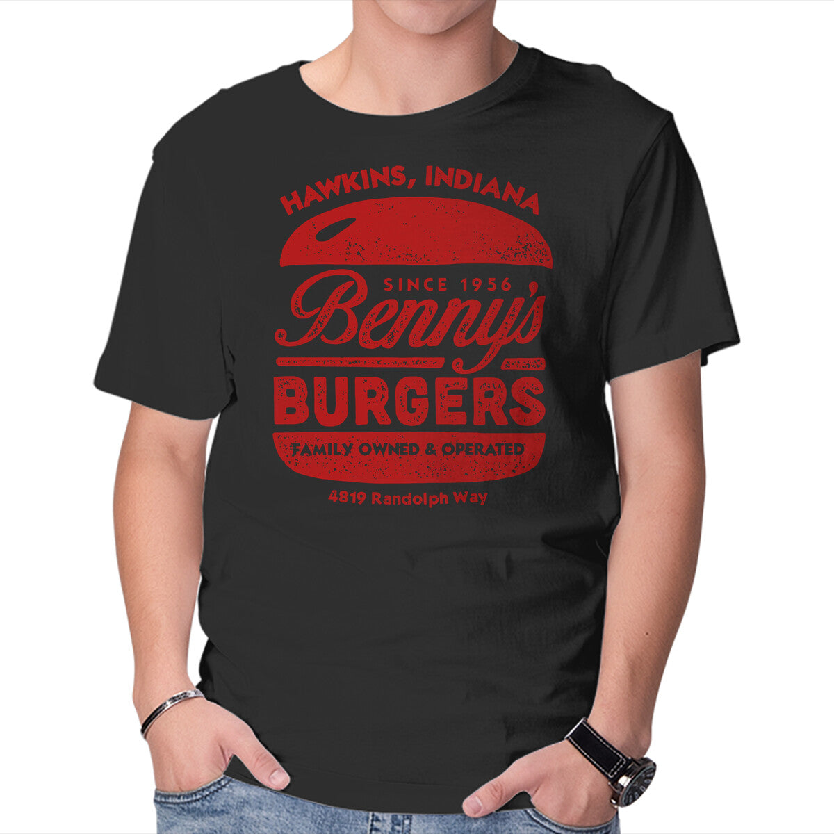 Unisex Crew Neck T-Shirt Benny s Burgers Graphic Short Sleeve Casual Tee XXXL