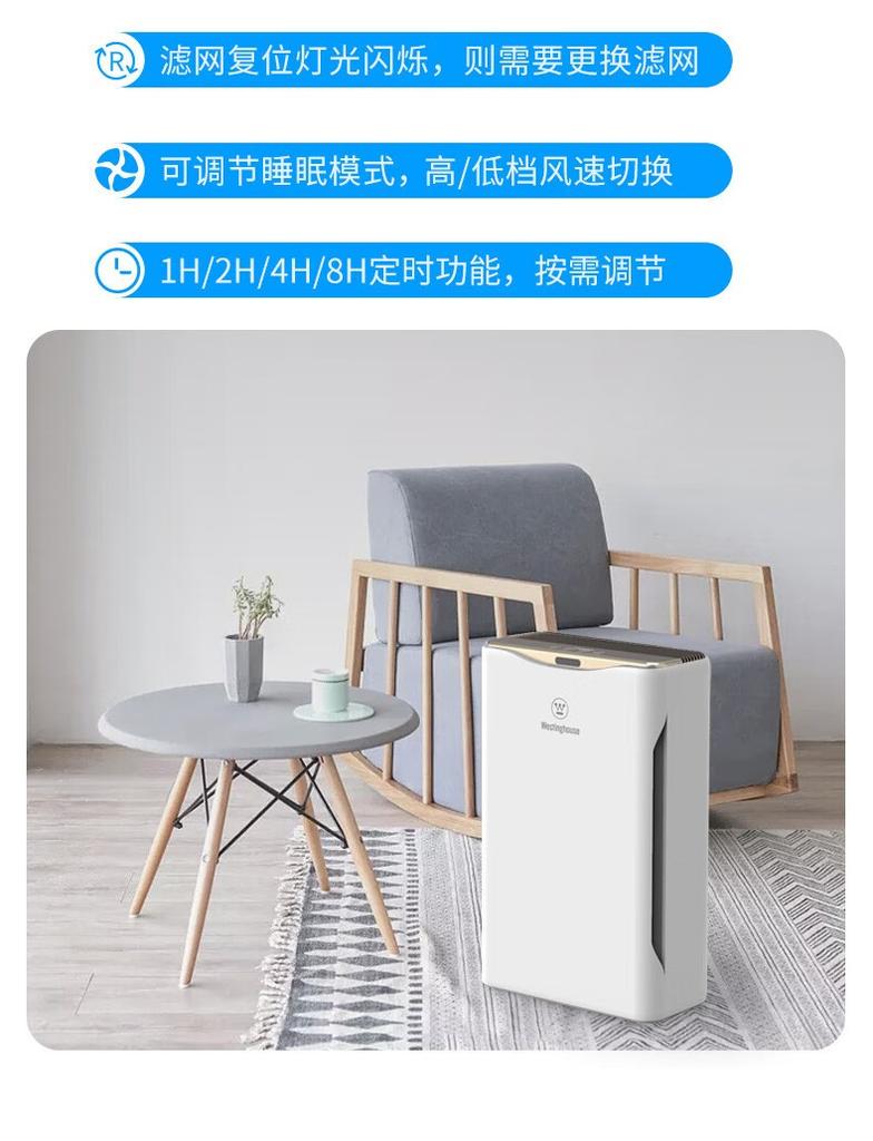 Westinghouse air purifier for household formaldehyde, bacteria, and odor removal