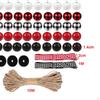 Christmas Snowman Wooden Beads Set Ornaments Loose Spacer Hanging Xmas Pendants for
