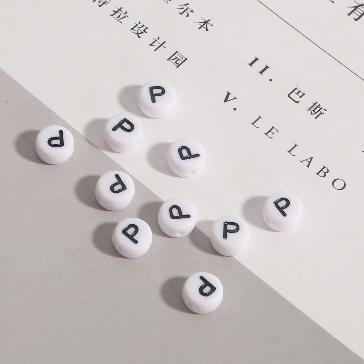 

100 шт. бусины с буквами, круглые бусины с буквами алфавита, акриловые бусины, сделай сам, изготовление ювелирных изделий, браслет, ожерелье, аксессуары P чёрный/белый