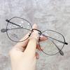 Anti Blue Light Metal Polygons Myopia Glasses Women Men Computer Optical Eyeglasses Unisex Goggle